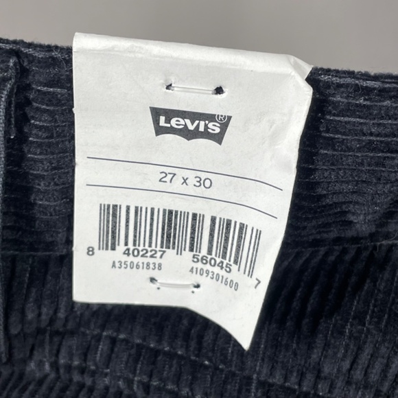 NEW Levis Pants Womens 27 black corduroy mom jeans straight leg casual classic - Picture 7 of 13